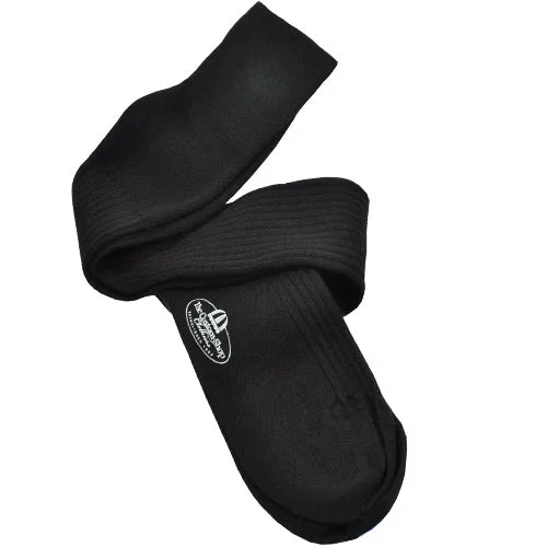 kooky design socks-Black Over the Calf Cashmere Sock