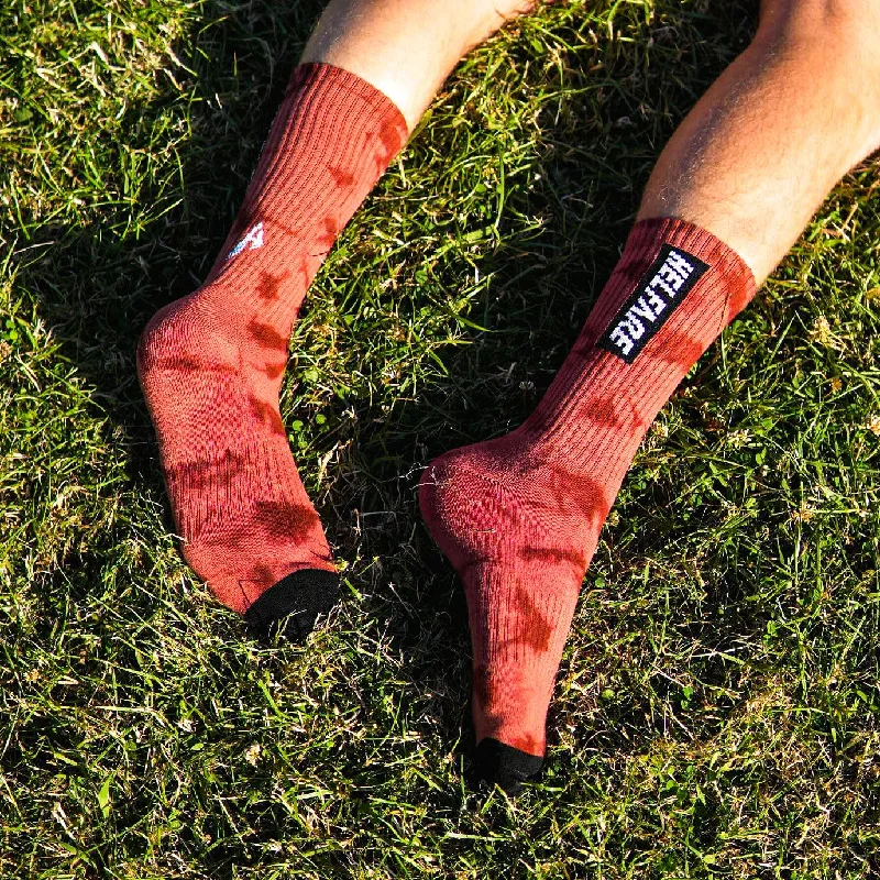 wacky novelty socks-Box Logo Tie Dye Socks | Rusteeze