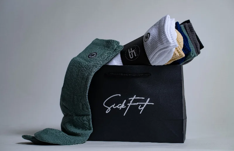 wide stripe socks-SickFit Classic Crew Socks