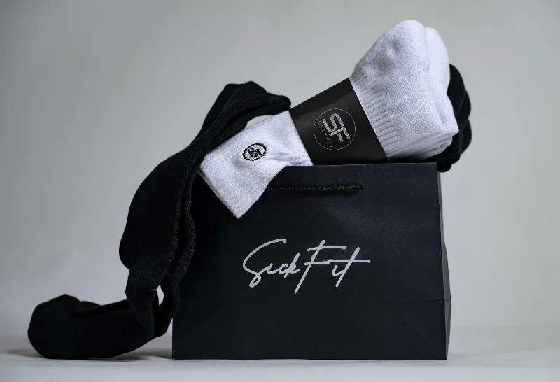 nature-friendly socks-SickFit Classic Essential White Crew Socks