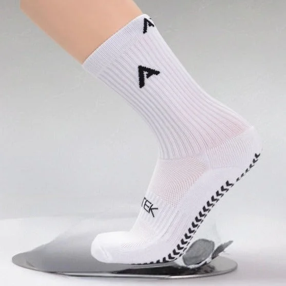 elite athletic socks-ATEK GAME Grip 3.0 - White - CHILD