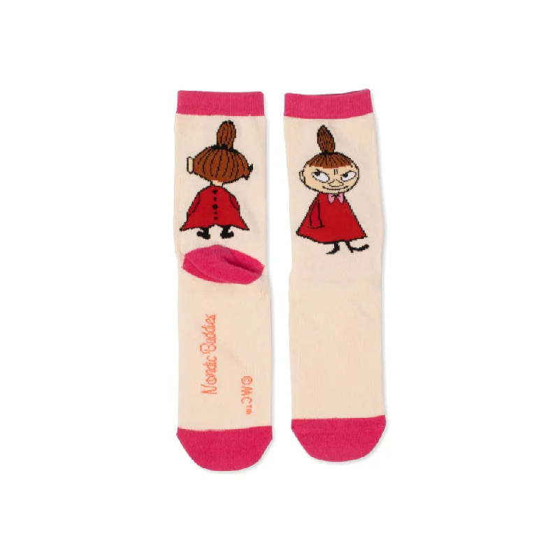 power gym socks-Moomin Socks Little My Beige