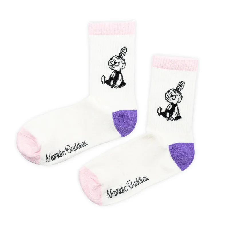 temperate socks-Moomin Socks Retro Little My White