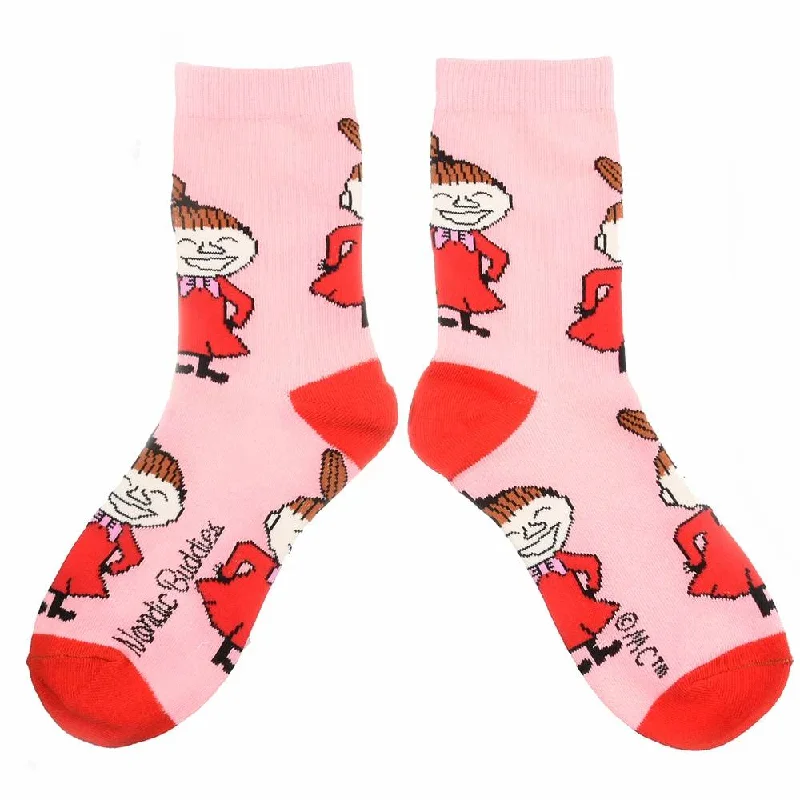 no-slip socks-Moomin Socks Little My Pink