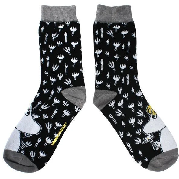 electric ankle socks-Socks Moomin Black Printed