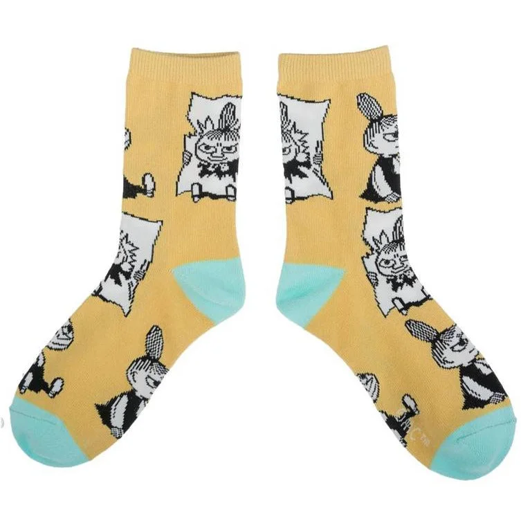 merry festive socks-Moomin Socks Little My Mustard