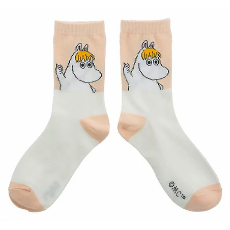 cushy lounge socks-Moomin Socks Snorkmaiden Beige