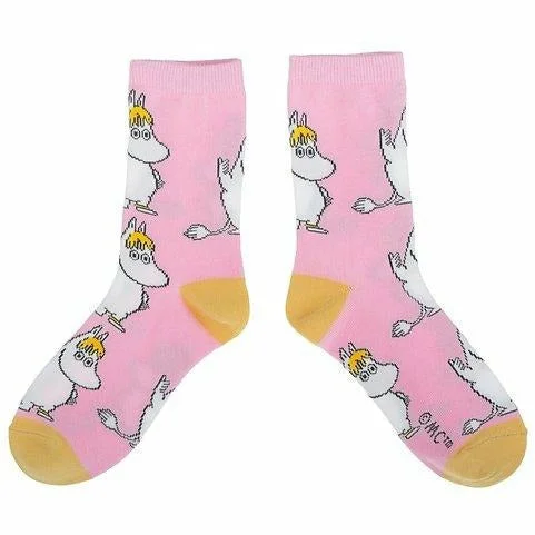 pro-cycling socks-Moomin Socks Snorkmaiden Pink