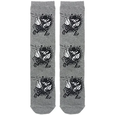 chic knee-high socks-Moomin Socks Stinky Grey