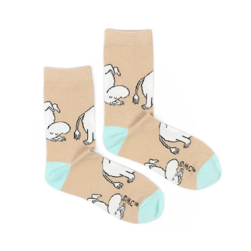 quick-trip socks-Moomin Socks Moomintroll Happiness  Beige