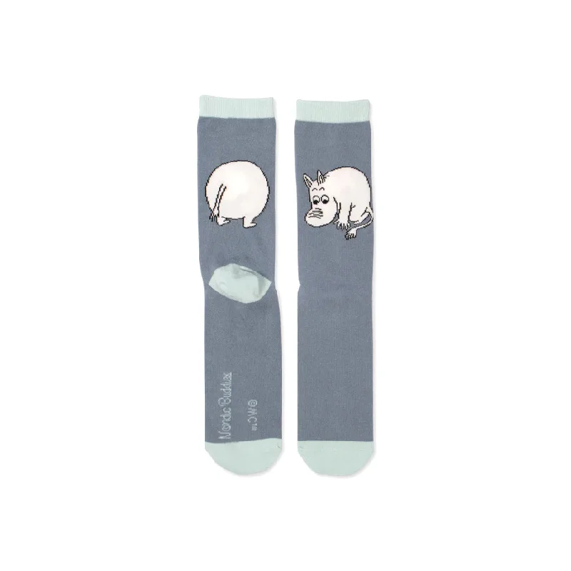 sleek dress socks-Moomin Socks Moomintroll Blue