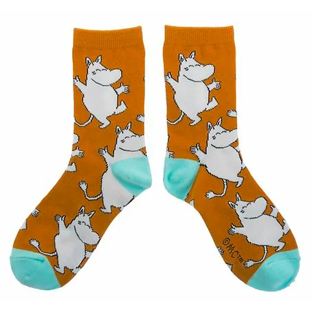 impact-absorbing socks-Moomin Socks Moomintroll Brown