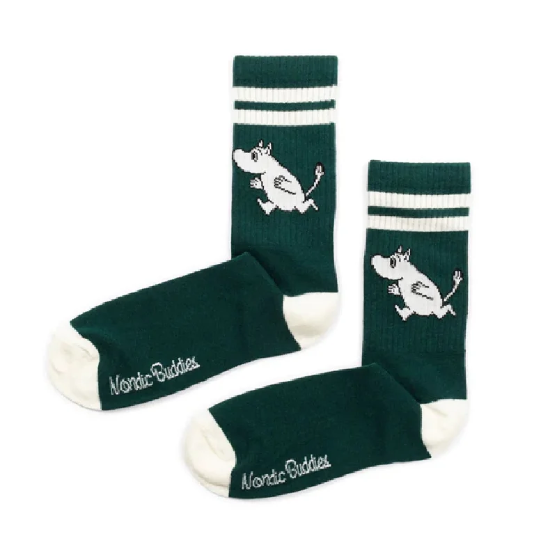 bio-friendly socks-Moomin Socks Retro Moomintroll Forest Green