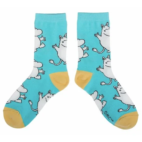 non-irritant socks-Moomin Socks Moomintroll Turquoise