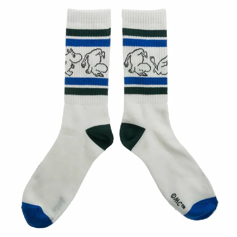 loose-stretch socks-Moomin Socks Retro Moomintroll Blue