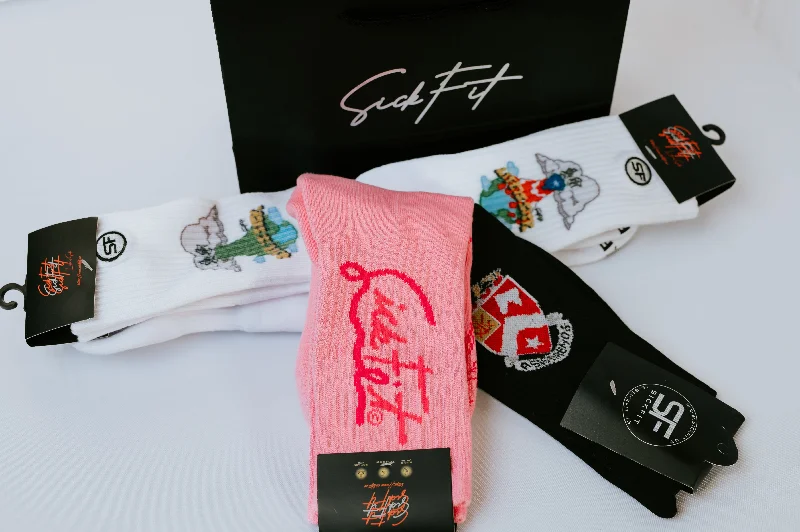 goofy print socks-SickFit Mystery Box Socks (10 Pair)