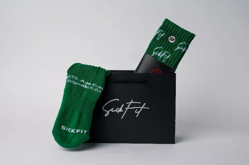 hard-use socks-SickFit Pride Slouch Socks- Green