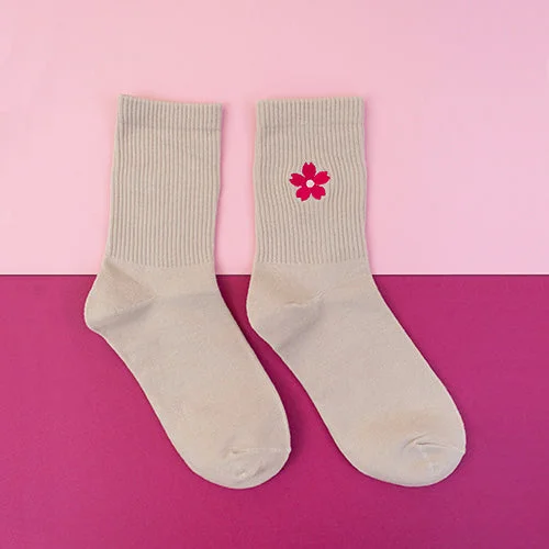 cable-knit socks-Sakura Socks