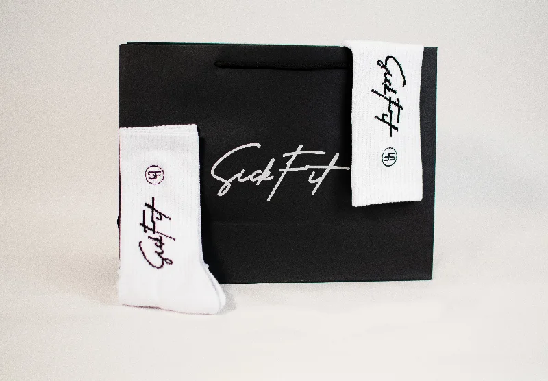 plane-travel socks-SickFit Classic Socks- White