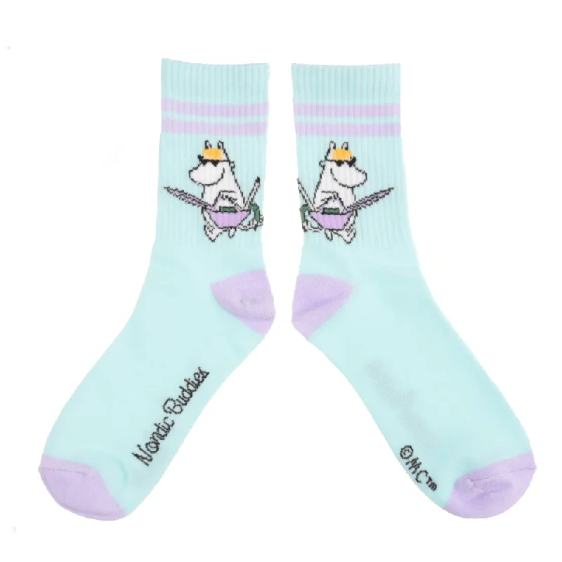 prenatal socks-Moomin Socks Retro Snorkmaiden Turquoise