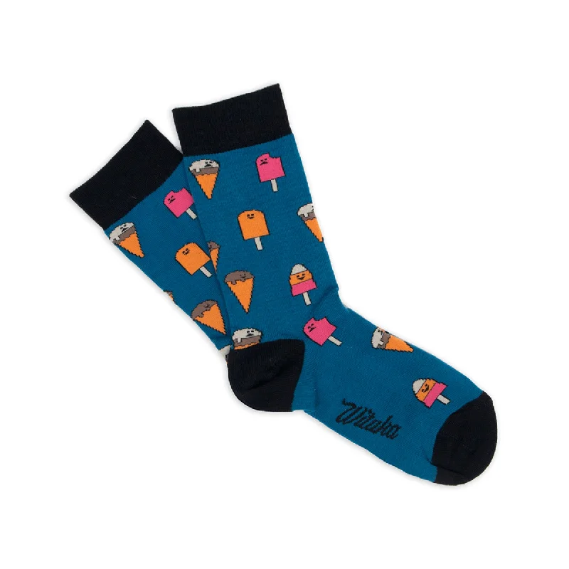 vent-panel socks-Socks Ice Cream Blue