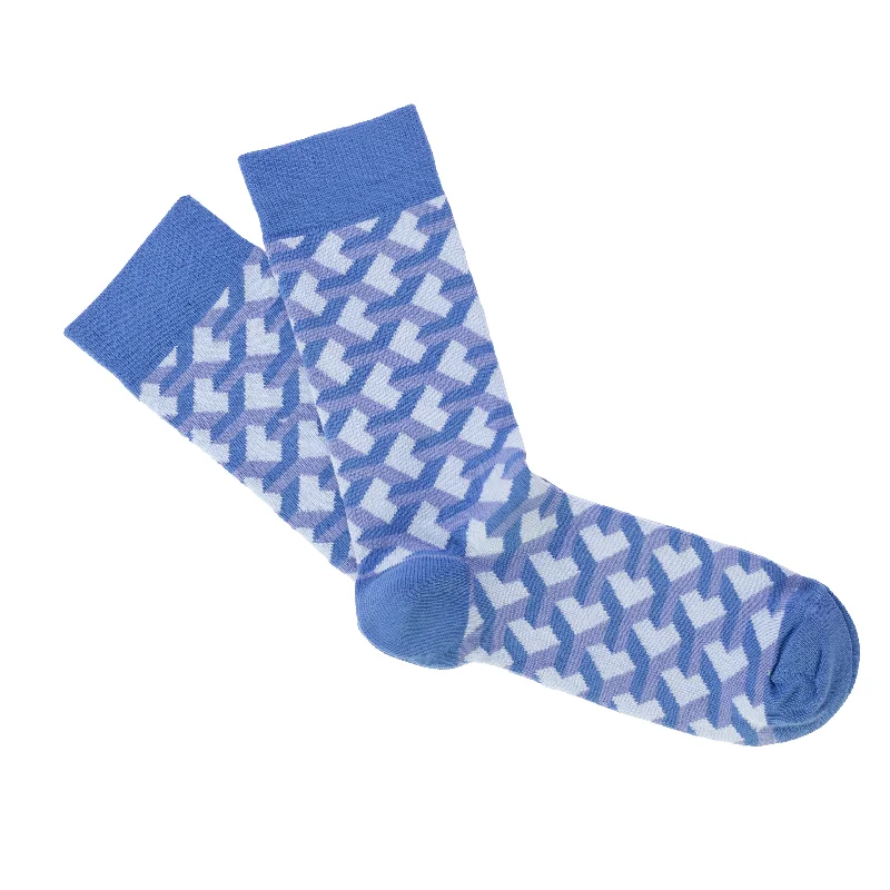 fuzzy heel socks-Socks Impossible Figures Blue