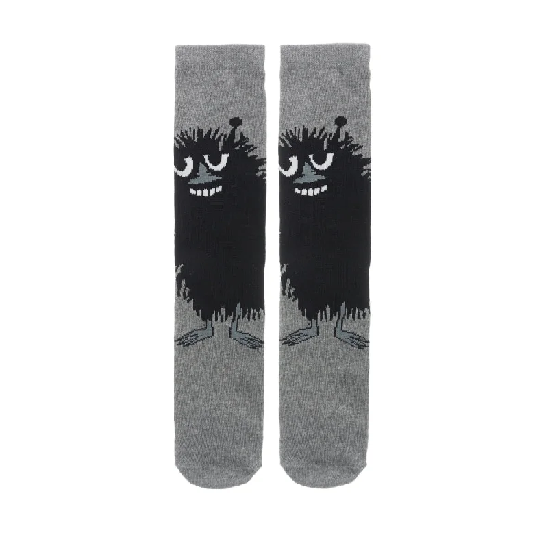 playful kids socks-Moomin Socks Stinky Pranking Grey