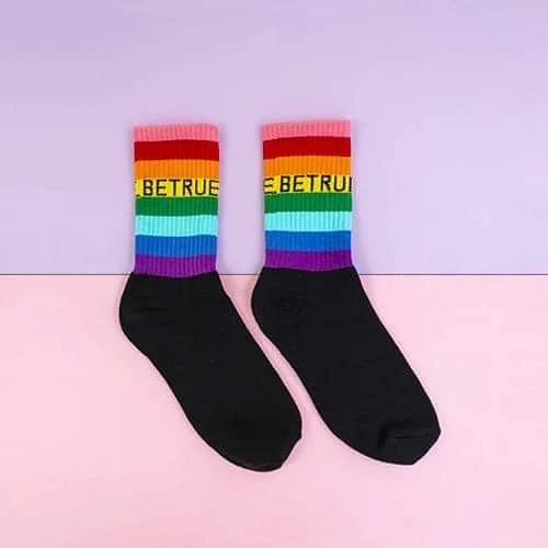 silly gift socks-"Be True" Socks