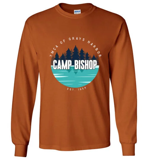 foldable camping stove racks-Camp Bishop Long Sleeve T-Shirt - Water Logo