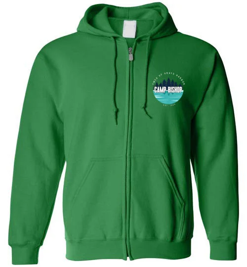 multi-tool camping survival sets-Camp Bishop Zip Hoodie - Water Logo