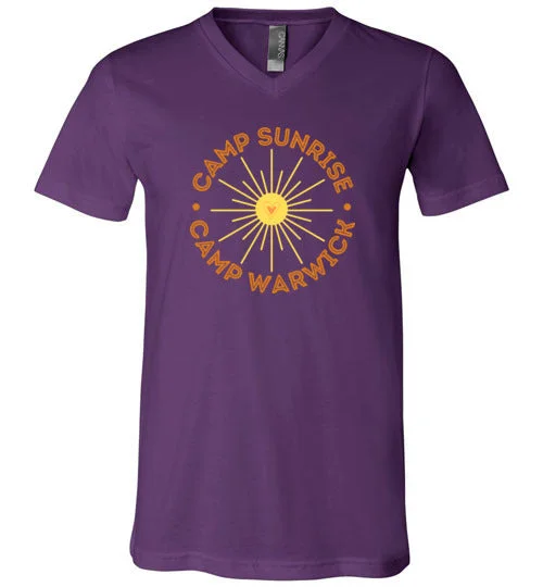 waterproof camping tool racks-Camp Sunrise Unisex V-Neck T-Shirt