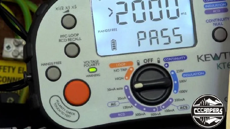 rugged camping gear tubes-Electrical systems 230V Test & Operation