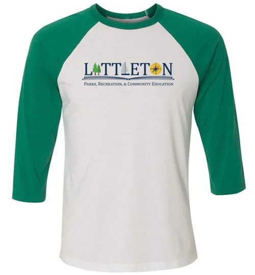 eco-friendly camping wipe racks-Littleton Park & Rec 3/4 Sleeve T-Shirt