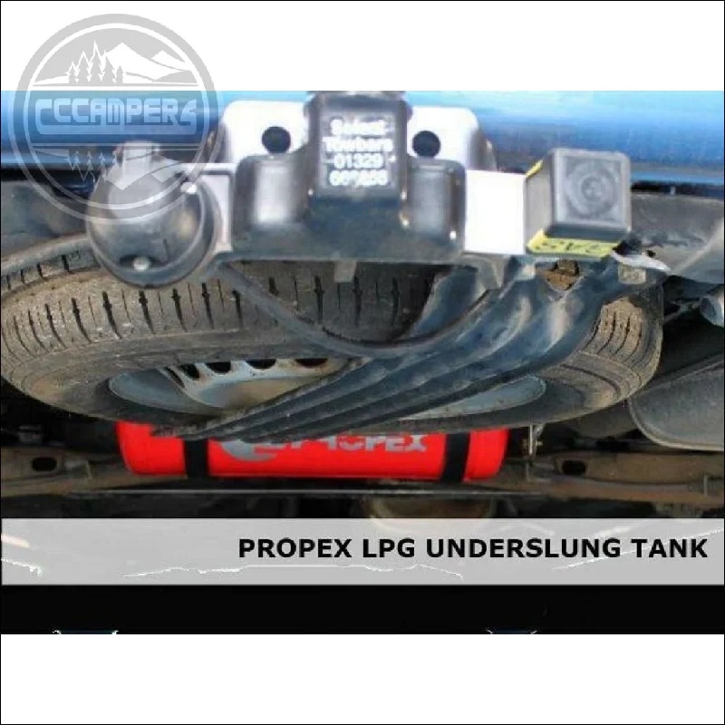 eco-friendly camping dish racks-Propex Heatsource Underslung LPG Vapour Tank Fitted in a CCCAMPERS Camper