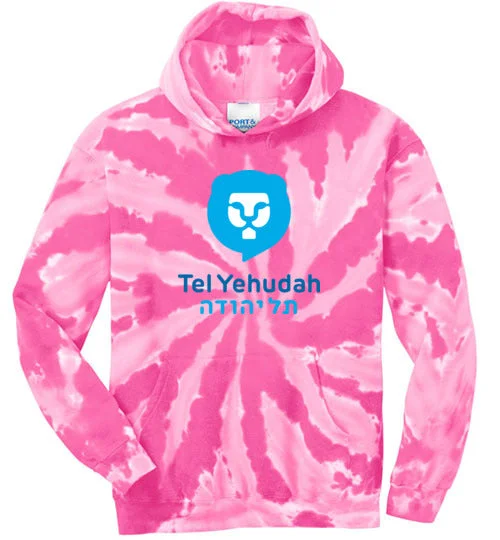 foldable camping cook racks-Tel Yehudah Tie Dye Hooded Sweatshirt