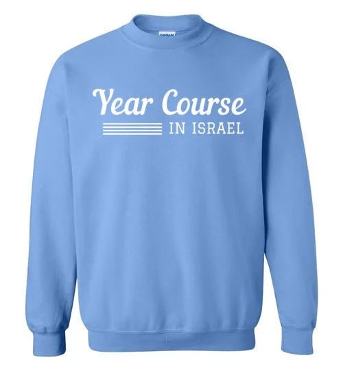 foldable camping water buckets-Young Judaea Israel Crewneck Sweatshirt - Year Course