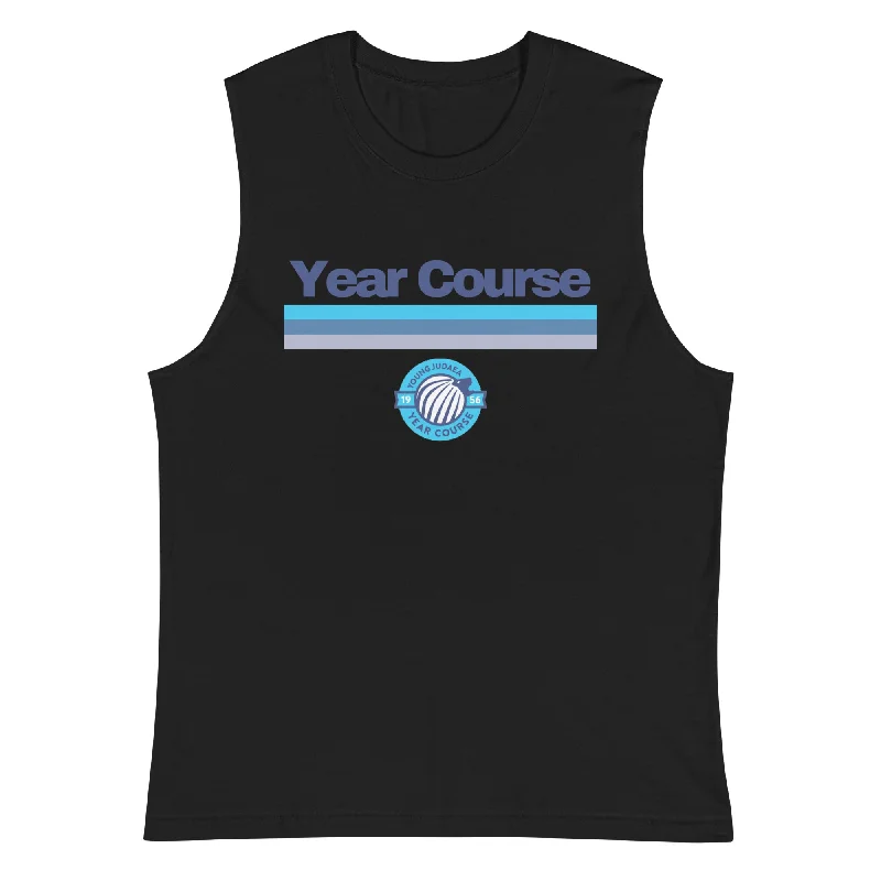 ergonomic camping chair rests-Young Judaea Israel Unisex Muscle Shirt - Year Course