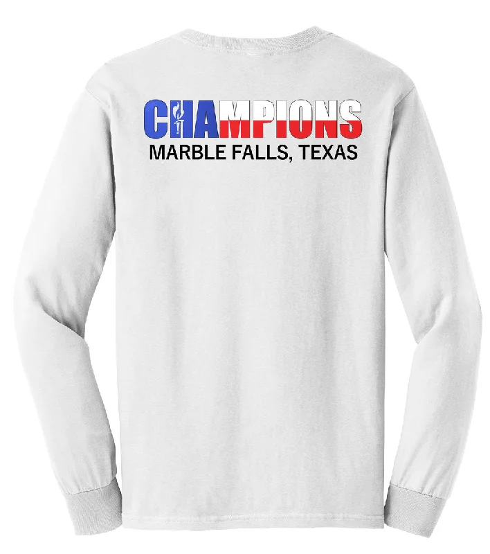 Camping hiking trail quiet-Camp Champions Long Sleeve Tee