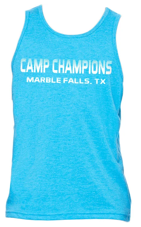 Camping hiking trail hill-Camp Champions NEON Tank