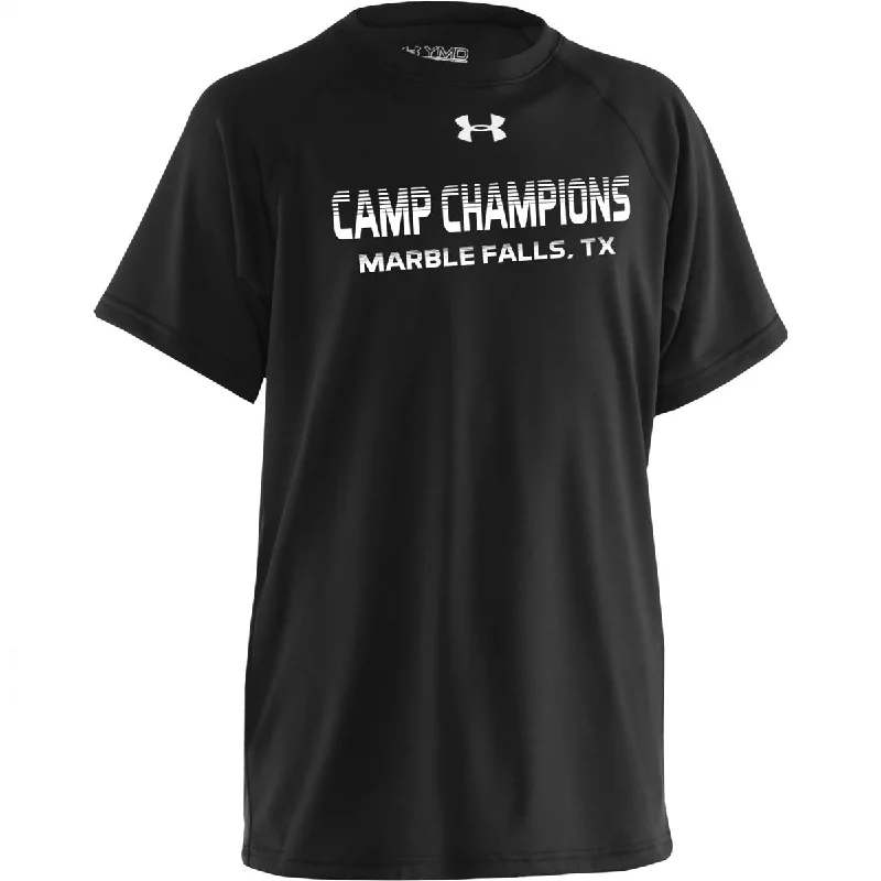 Camping hiking trail stitch-Camp Champions Under Armour Tee