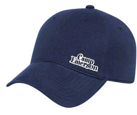 Camping hiking nature vibe-Retro Camp Emerson Navy Ball Cap