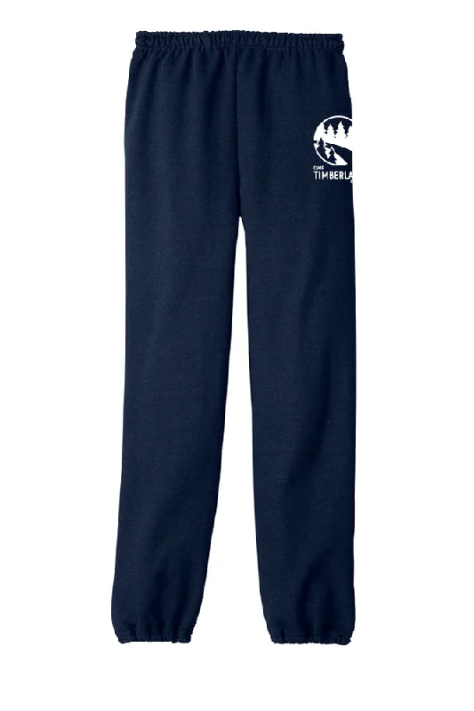 Camping hiking trail sweep-Camp Timberlane Logo Cinch Bottom Sweatpants