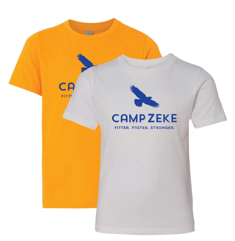 Camping hiking trail chronicles-Camp Zeke Logo Tee