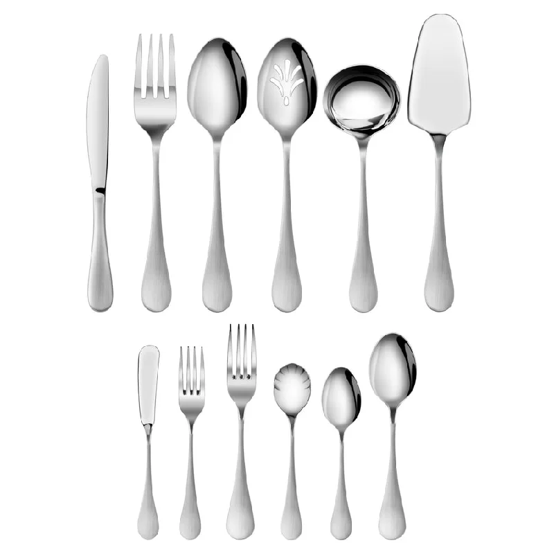 Camping hiking gear bargains-Flatware Rain 47-piece Set