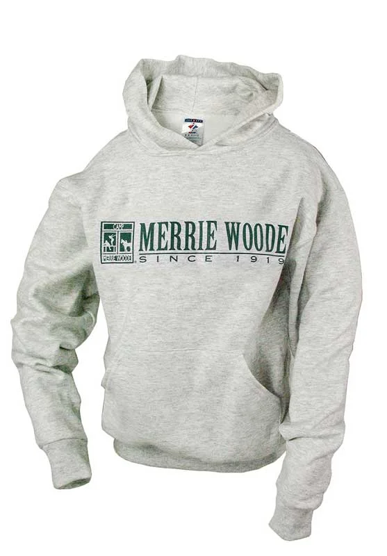 Camping hiking trail open-Camp Merrie-Woode Hoodie with Print