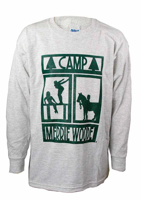 Camping hiking outdoor shine-Camp Merrie-Woode Long Sleeve Tee with Print