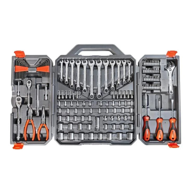 Camping hiking nature insights-150 Piece 1/4in and 3/8in Drive 6 Point SAE/Metric Professional Tool Set