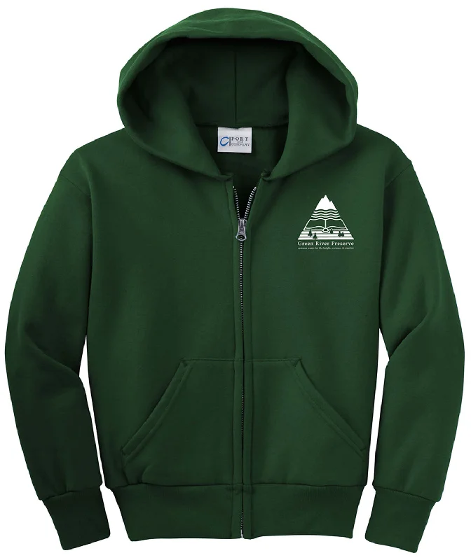 Camping hiking trail brook-GRP Zip Up Camp Hoodie