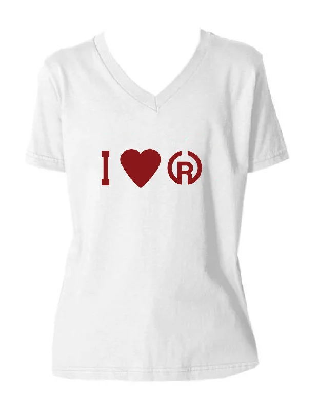 Camping hiking gear wave-I Love CRC V-Neck Tee