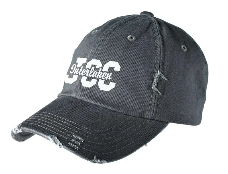 Camping hiking trail flow-Interlaken JCC Distressed Ball Cap